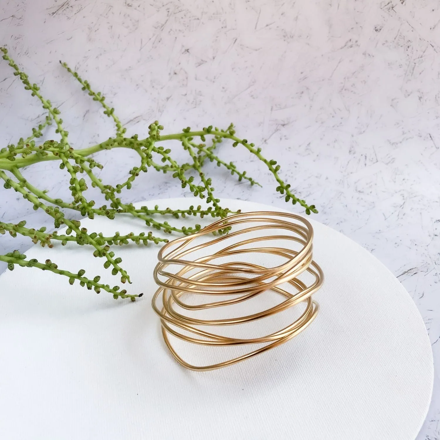 Claire sterling silver wire bracelet