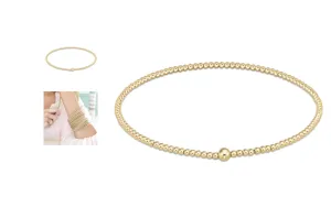 Classic Gold 2mm Bead Bangle