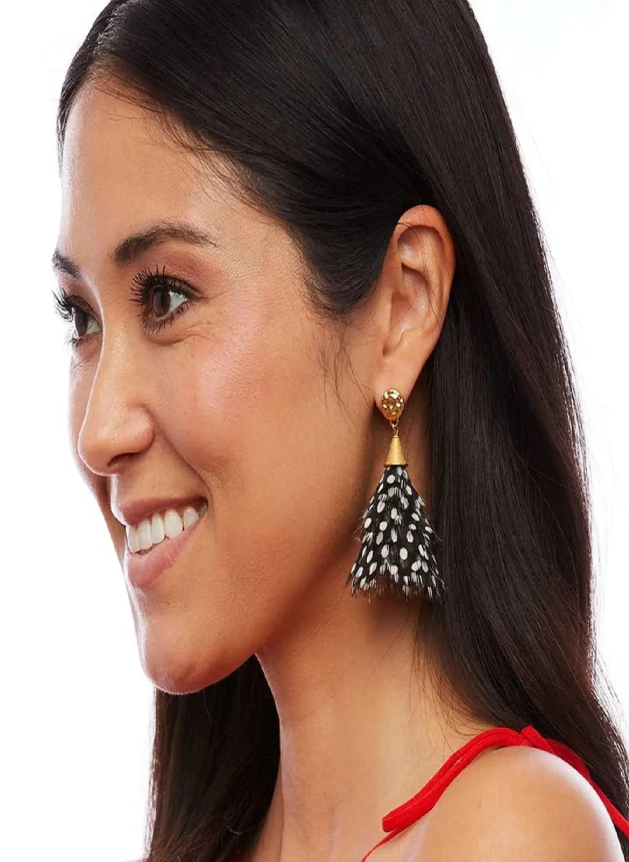 CLAUDIA PETITE FEATHER EARRINGS
