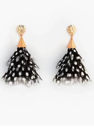 CLAUDIA PETITE FEATHER EARRINGS