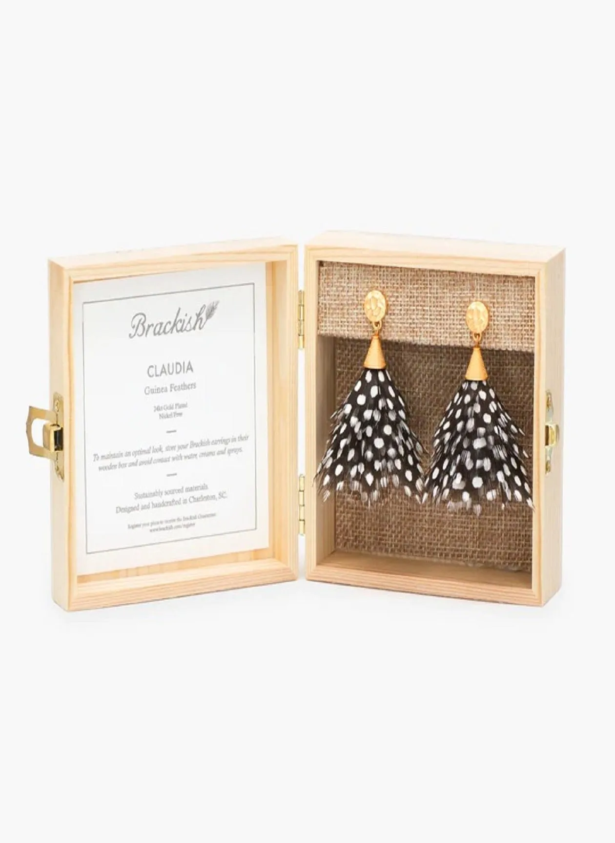 CLAUDIA PETITE FEATHER EARRINGS