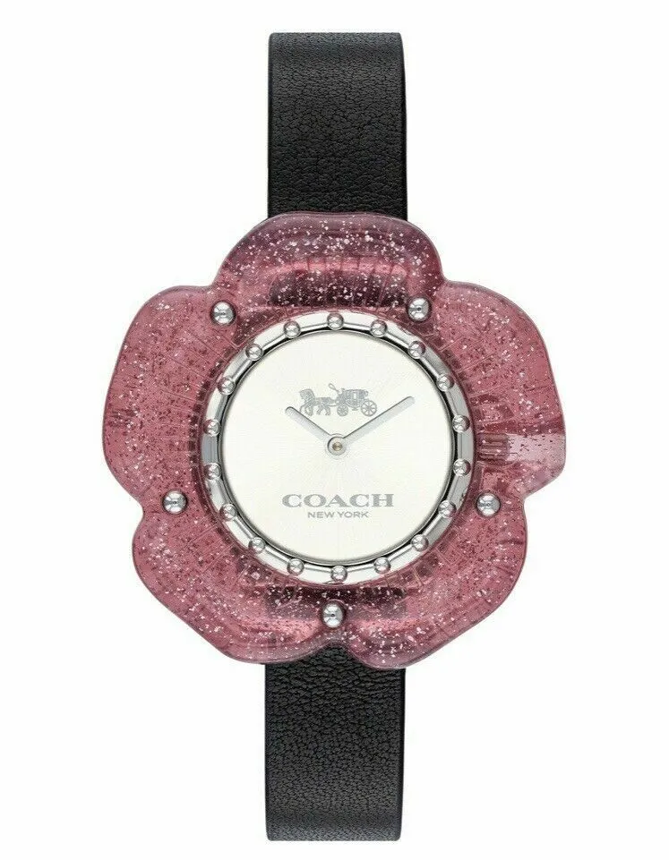 Coach Perry Black Leather Strap Women's Watch 14503049