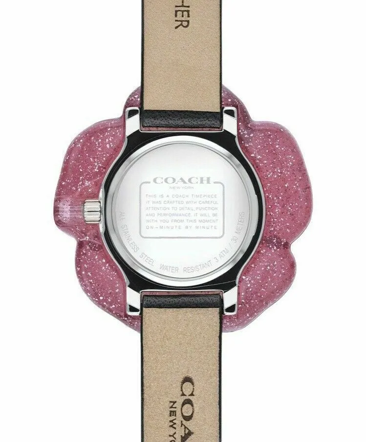Coach Perry Black Leather Strap Women's Watch 14503049