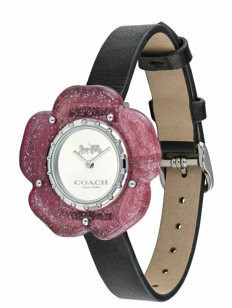Coach Perry Black Leather Strap Women's Watch 14503049