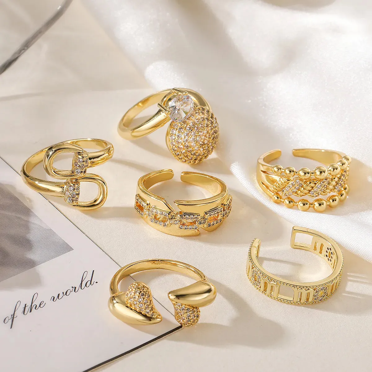 Copper Solid Color Rings