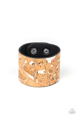 Cork Congo White Paparazzi Bracelet