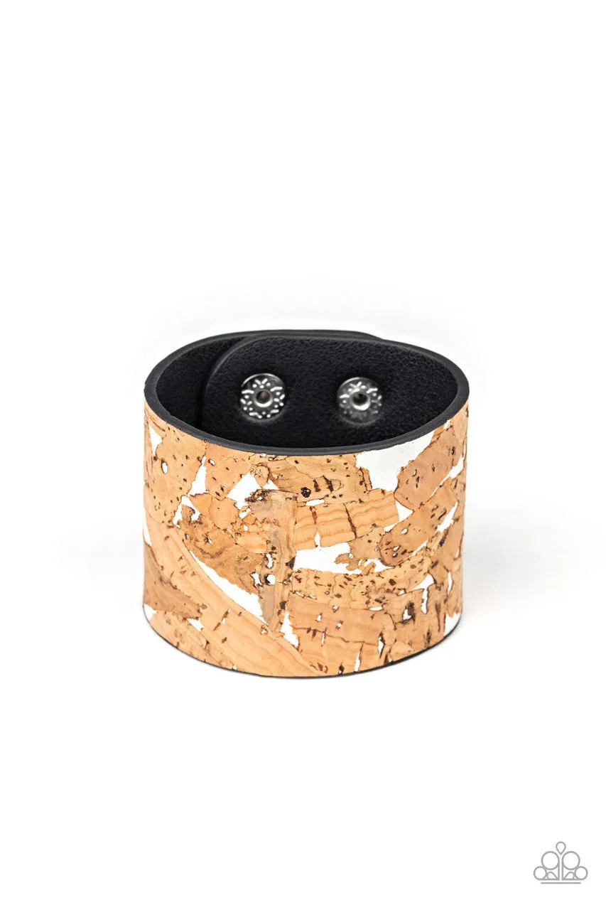 Cork Congo White Paparazzi Bracelet