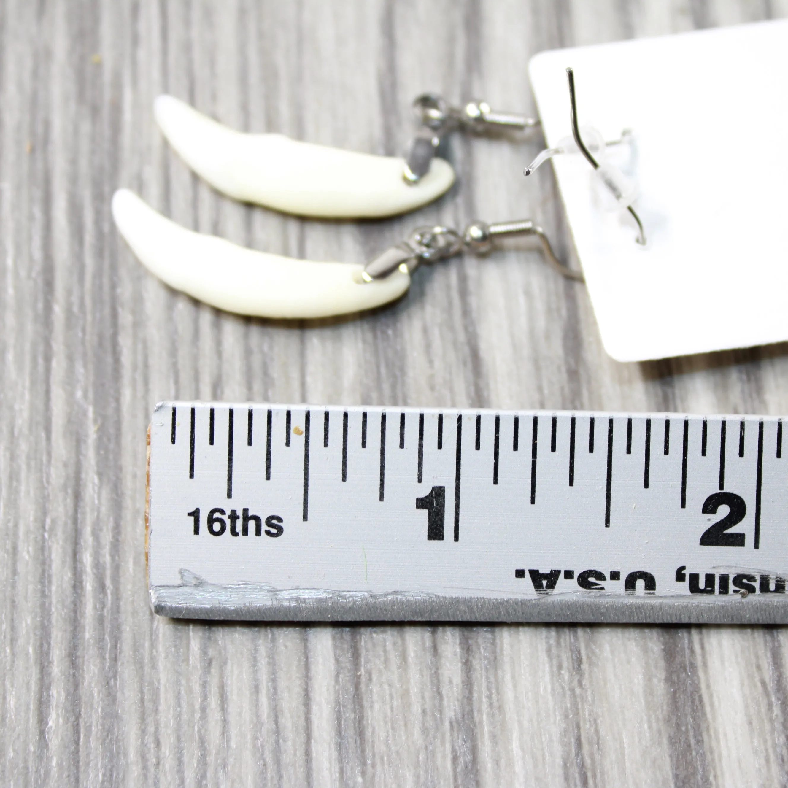 Coyote Teeth Earrings  #6151  Mountain Man Earrings