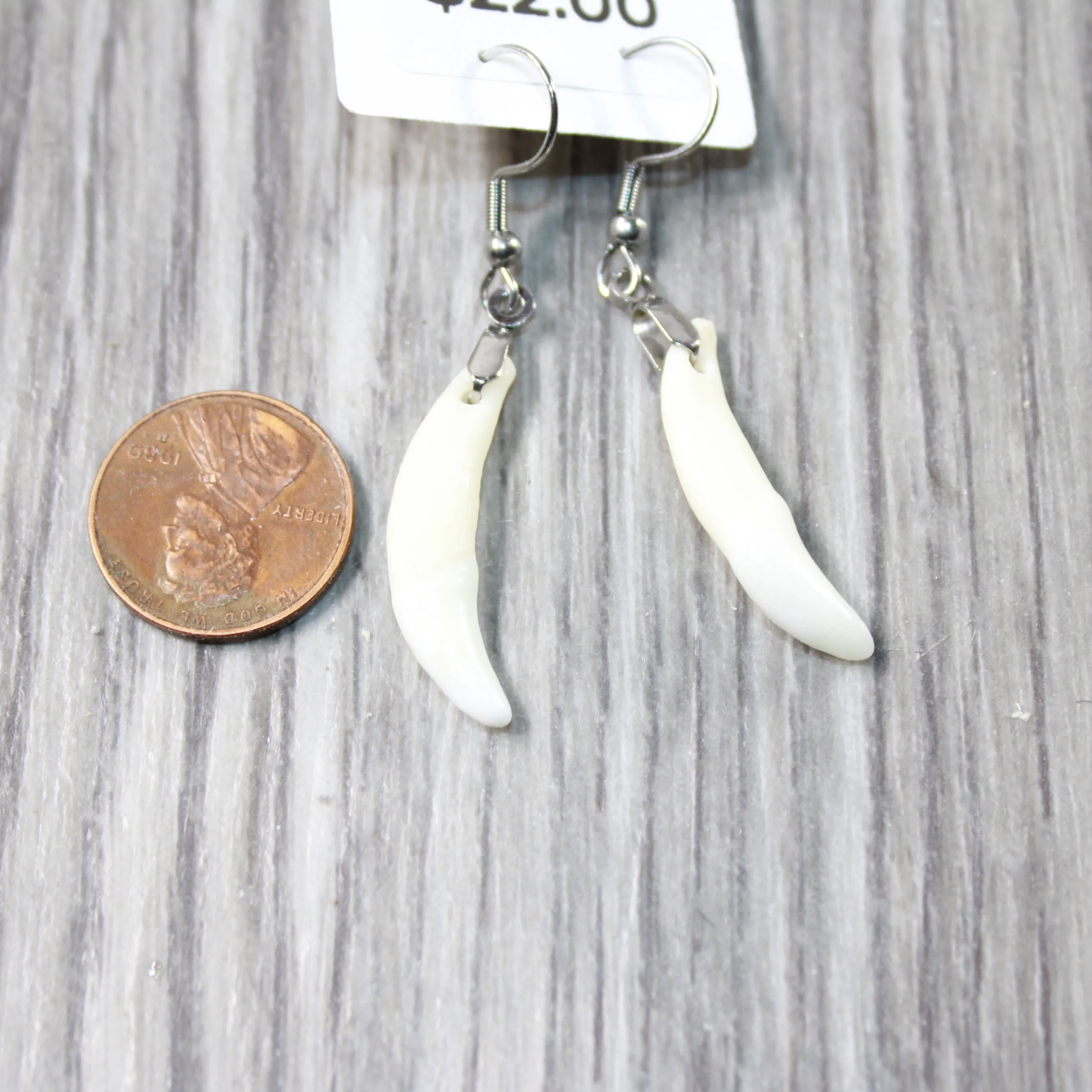 Coyote Teeth Earrings  #6151  Mountain Man Earrings