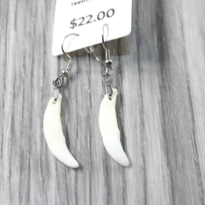 Coyote Teeth Earrings  #6151  Mountain Man Earrings