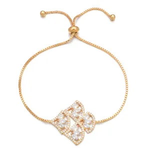 Crystal & Cubic Zirconia Adjustable Bracelet