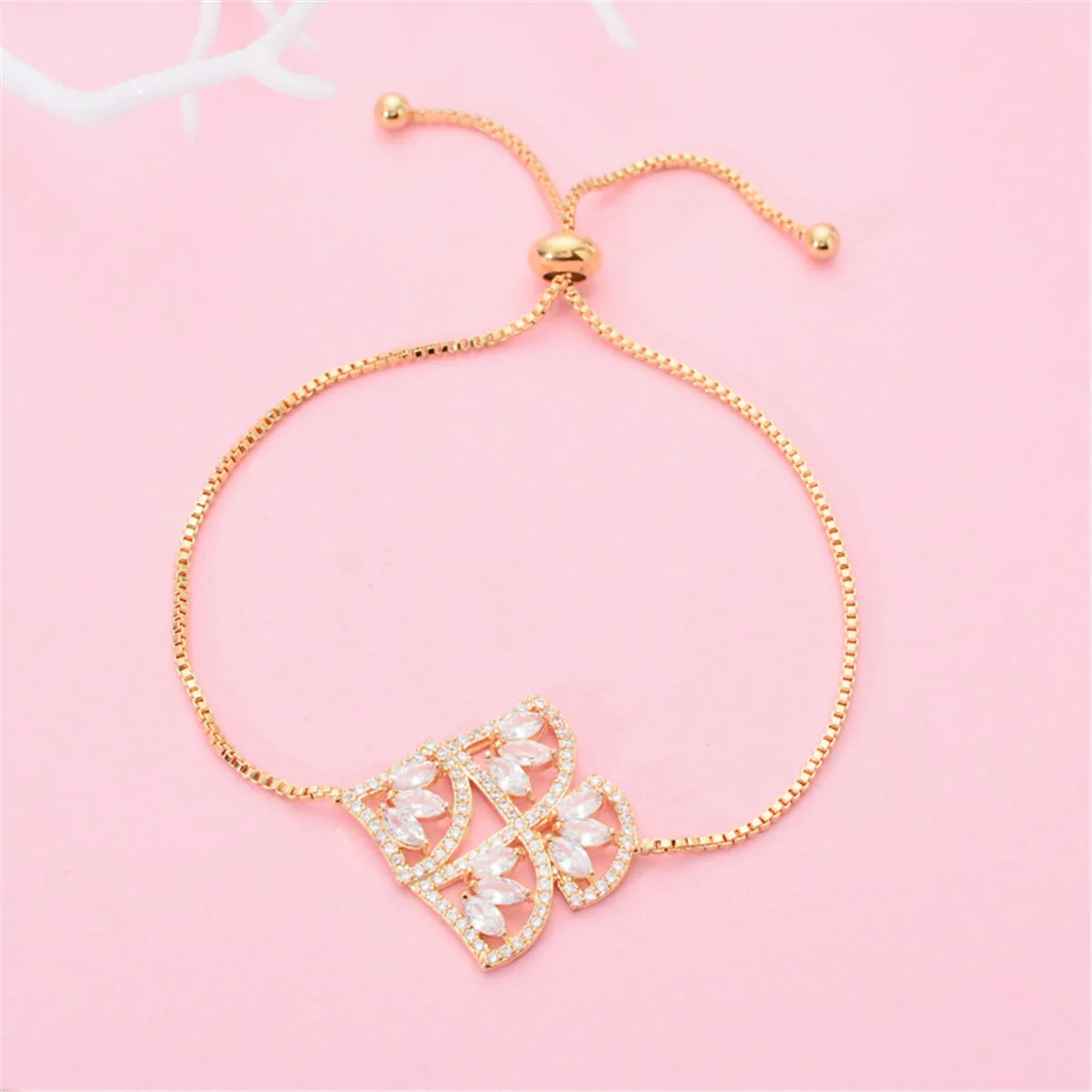 Crystal & Cubic Zirconia Adjustable Bracelet
