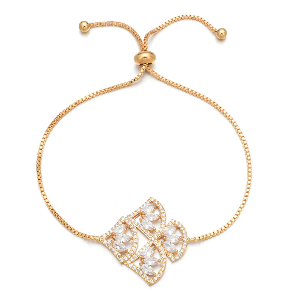 Crystal & Cubic Zirconia Adjustable Bracelet