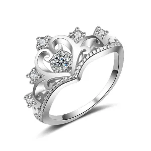 Crystal & Cubic Zirconia Crown Ring