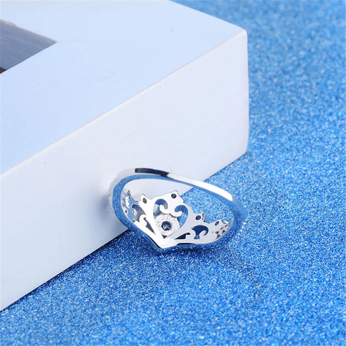Crystal & Cubic Zirconia Crown Ring