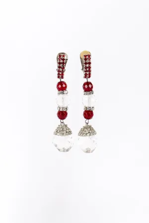Crystal Bead Drop Earrings