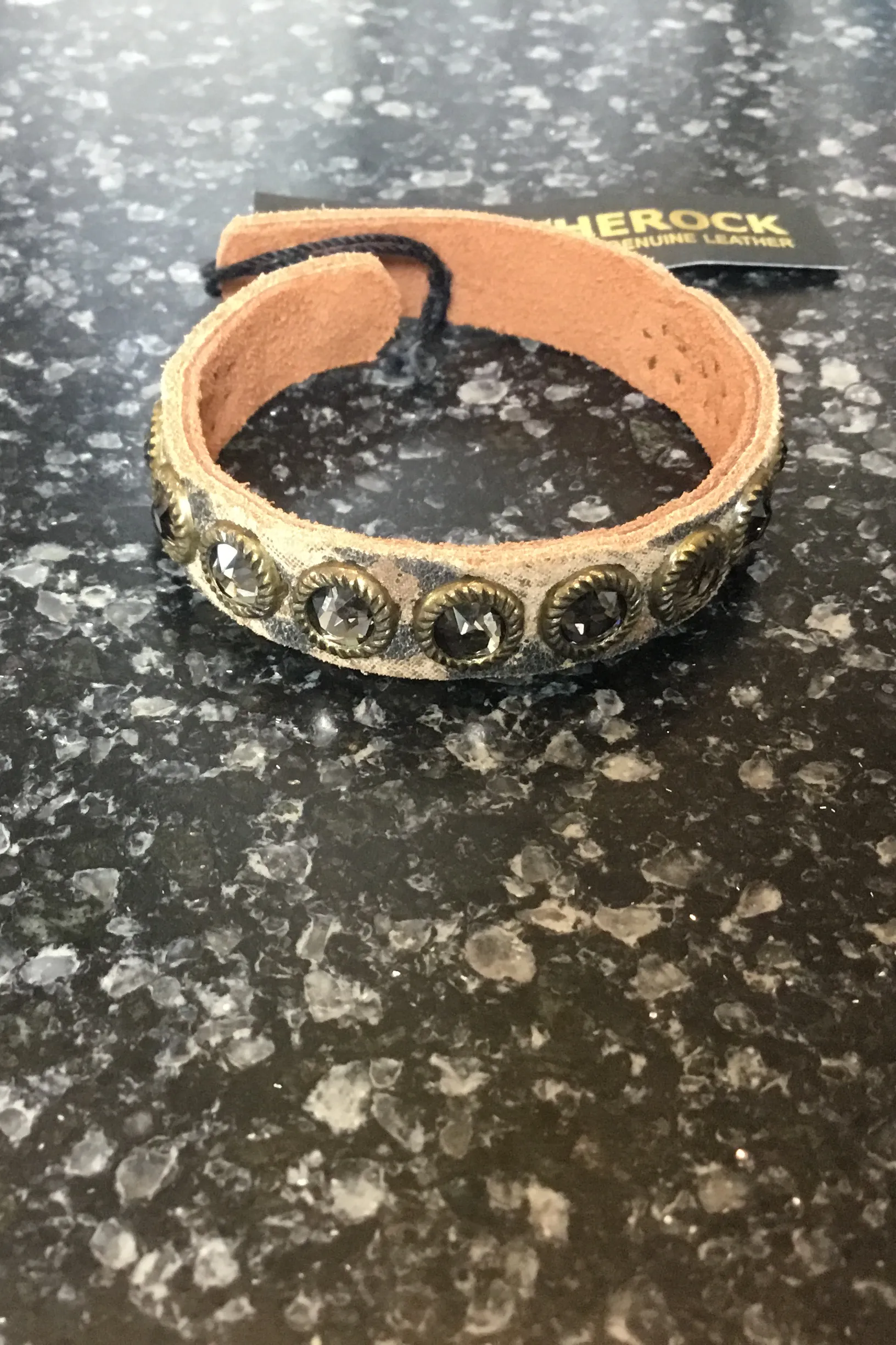 Crystal Leather Bracelet