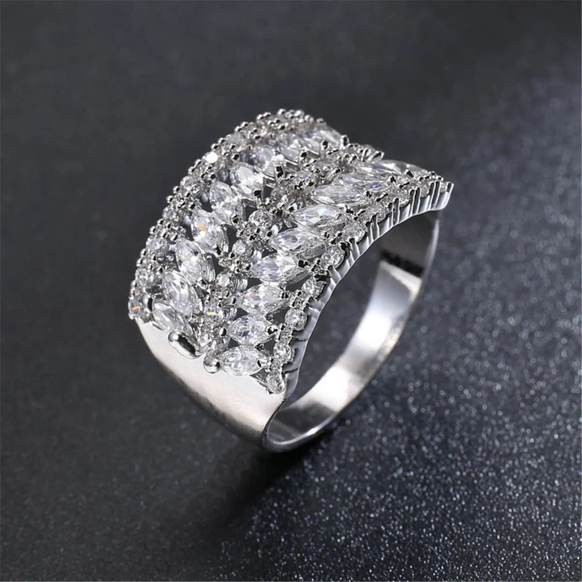 Cubic Zirconia & Crystal Marquise-Cut Ring