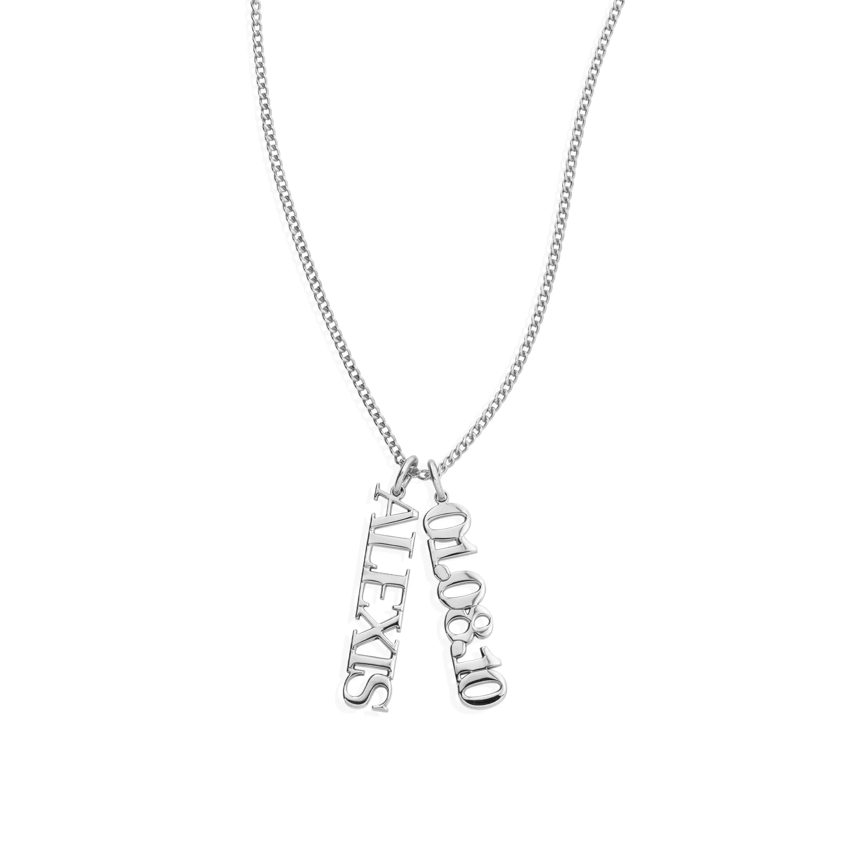 Custom 2 Pendant Drop Necklace