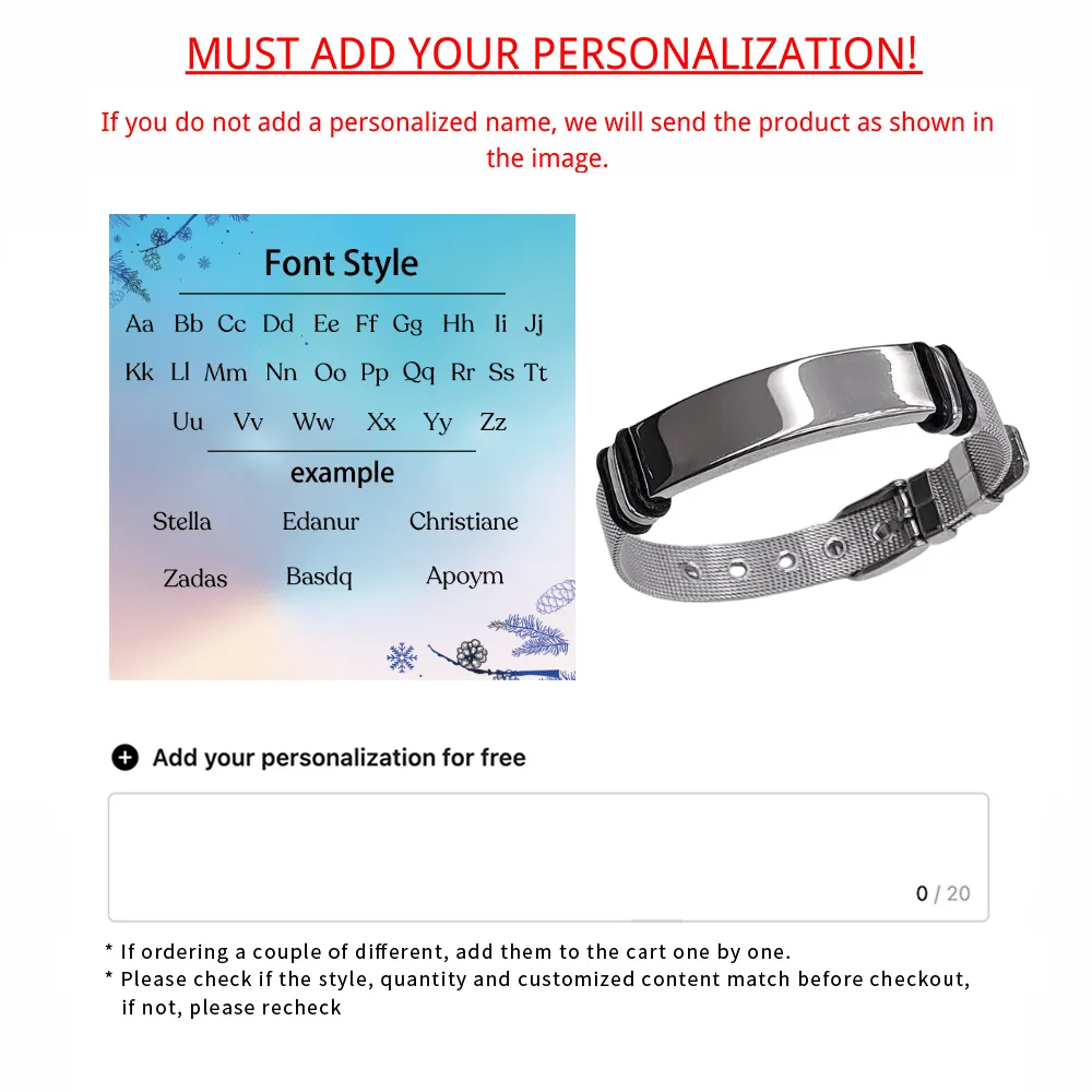 Custom Leather Bracelet with Hidden Message
