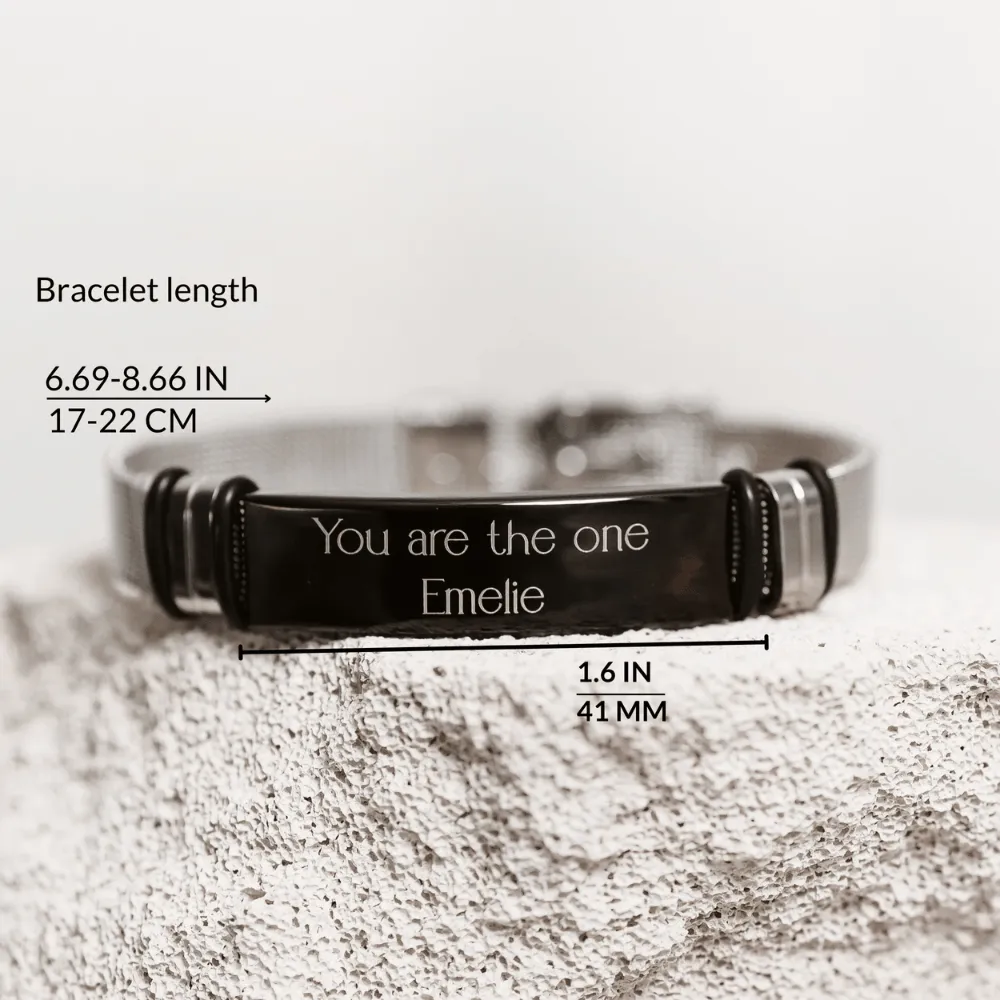 Custom Leather Bracelet with Hidden Message