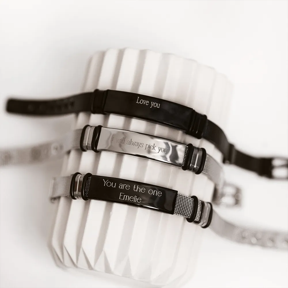 Custom Leather Bracelet with Hidden Message