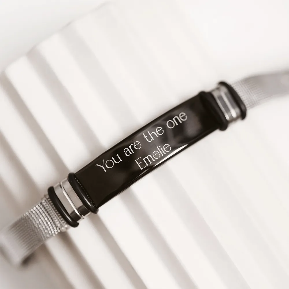 Custom Leather Bracelet with Hidden Message