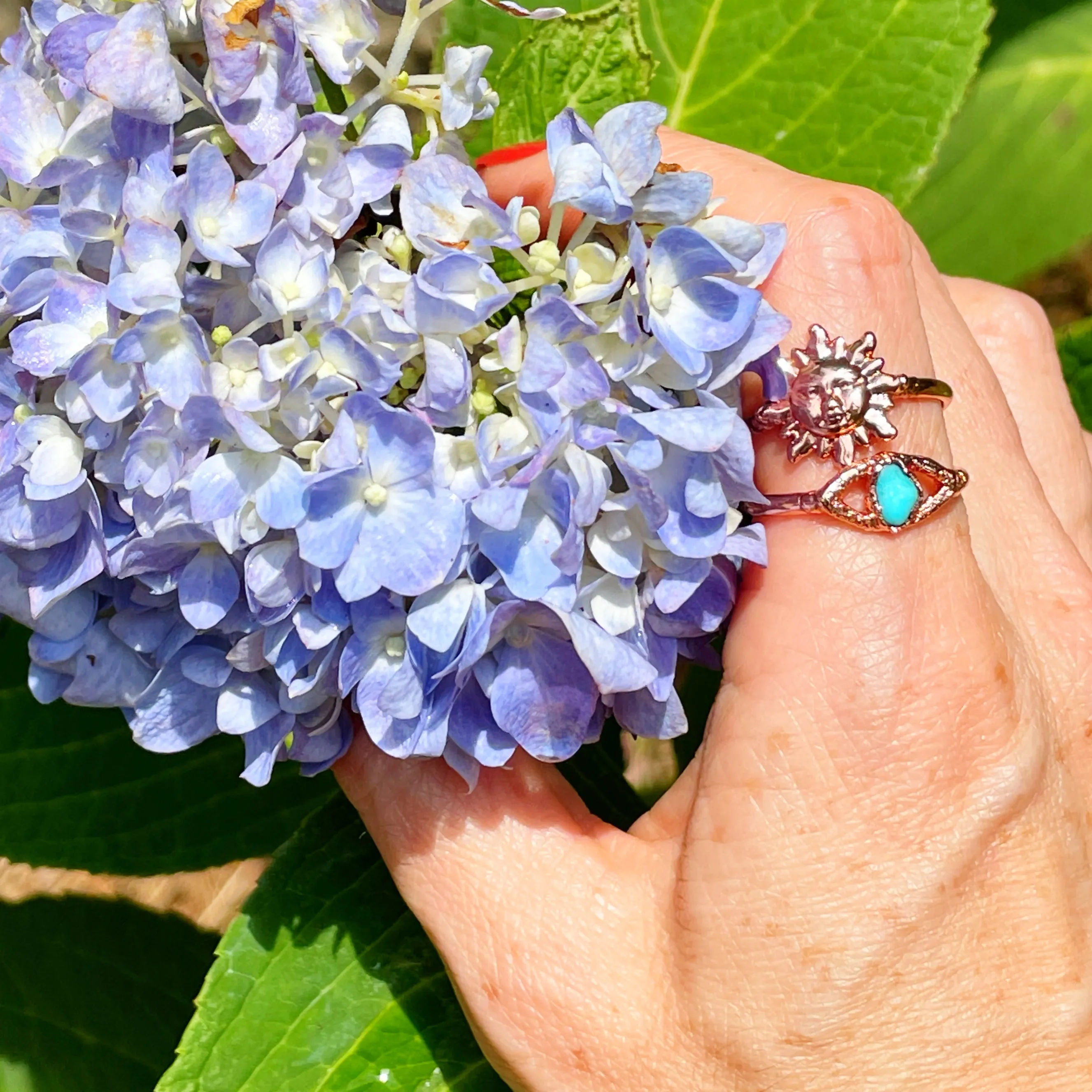 Custom Listing for Mary - Sun and Eye Rings