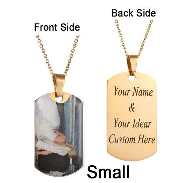 Custom Photo Initial Letter Heart Necklace Personalized Any Photo/Name Jewelry