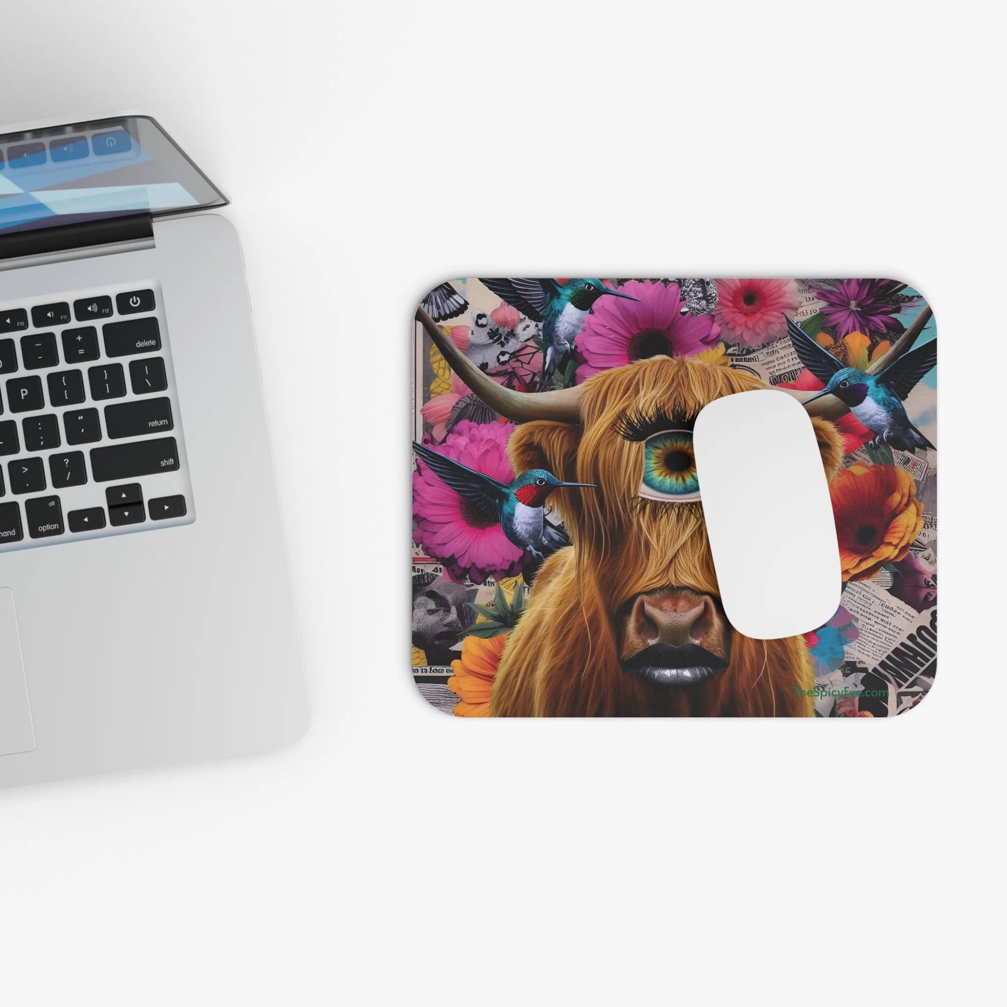 Cyclops Mouse Pad – Funny Cow with Evil Eye Design