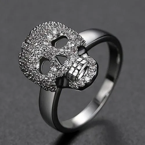 Cycolinks Copper Zircon Skull Ring