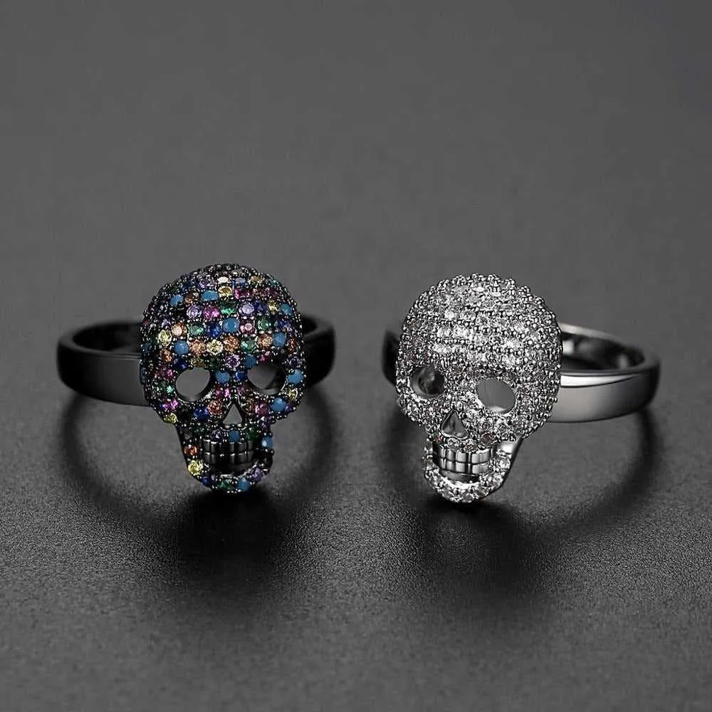 Cycolinks Copper Zircon Skull Ring