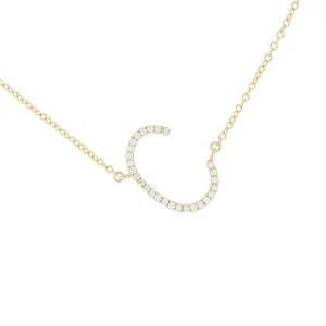 Cz Letter C Necklace