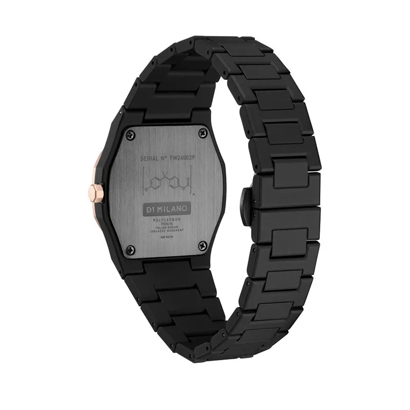 D1 Milano POLYCARBON Black Dial Quartz Analog Watch - For Gents PCBU14