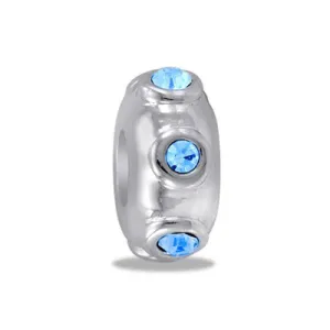Davinci Beads Blue CZ Stopper