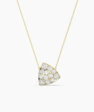 Diamond-Encrusted Triangle Pendant