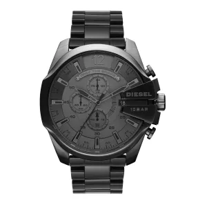 Diesel Black Stainless Steel Grey Dial Quartz Watch for Gents - DZ4282