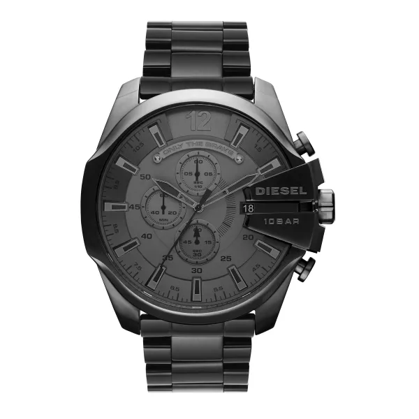 Diesel Black Stainless Steel Grey Dial Quartz Watch for Gents - DZ4282