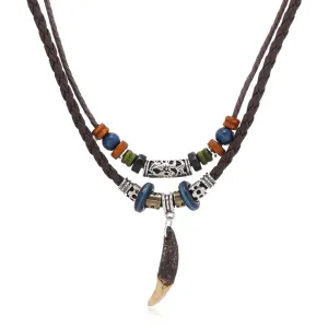 Dog Tooth Pendant Necklaces for Men