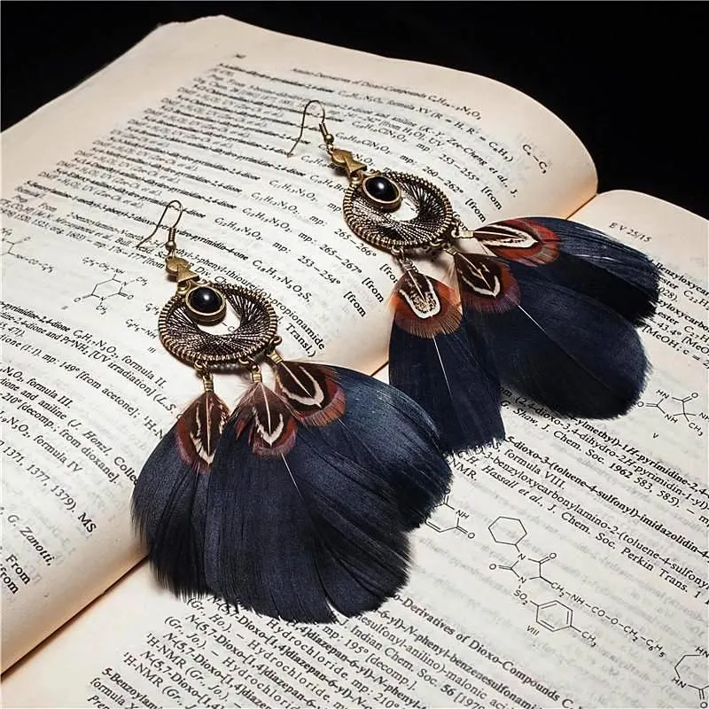 Dream Catcher Feather Earrings