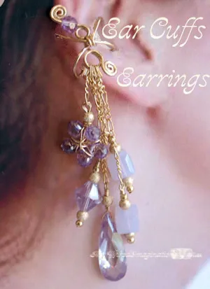 Ear Cuffs Earrings Tutorial, Wire Wrap Jewelry Tutorial