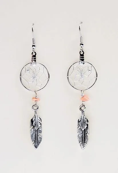 Earrings Dreamcatcher Rose Quartz