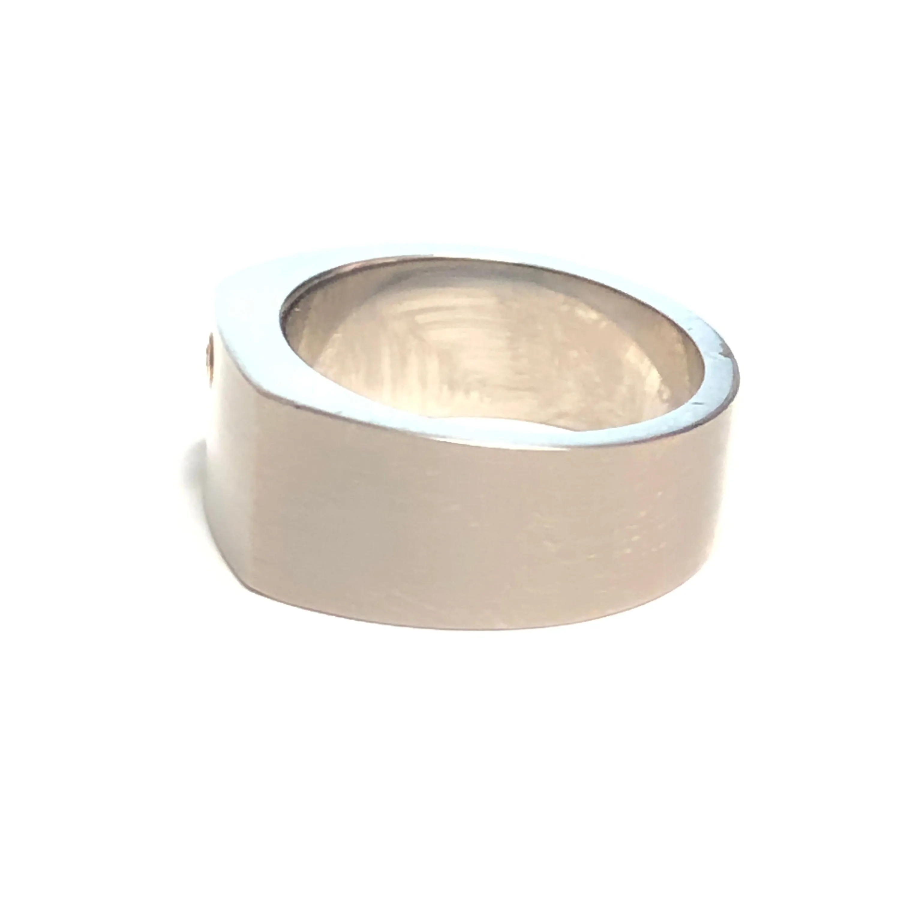Edward Mirell Titanium and 14K Yellow Gold Diamond Ring