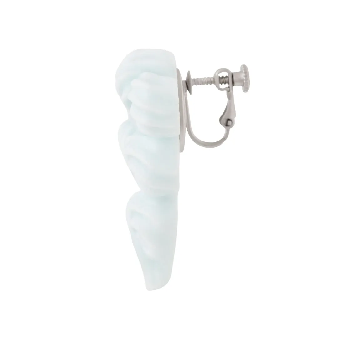 Elegant Buttercream Clip-On Earring (Blue / Single)【Japan Jewelry】