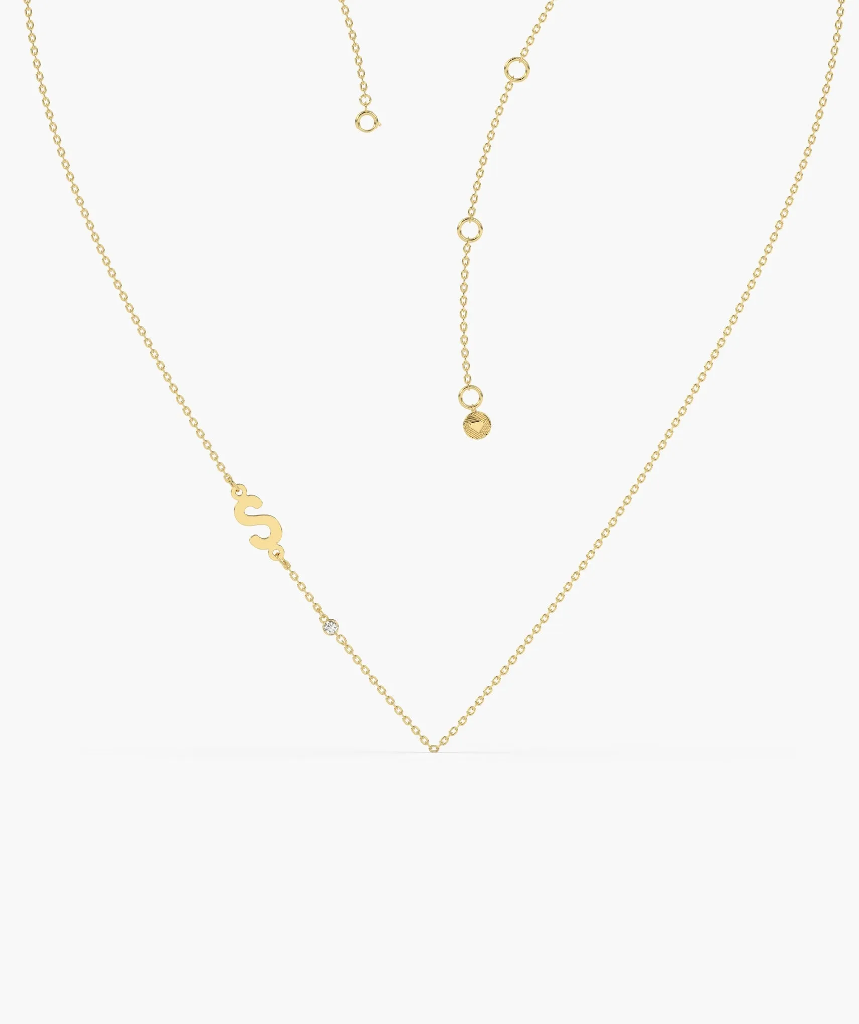 Elegant Signature 'S' Gold Necklace