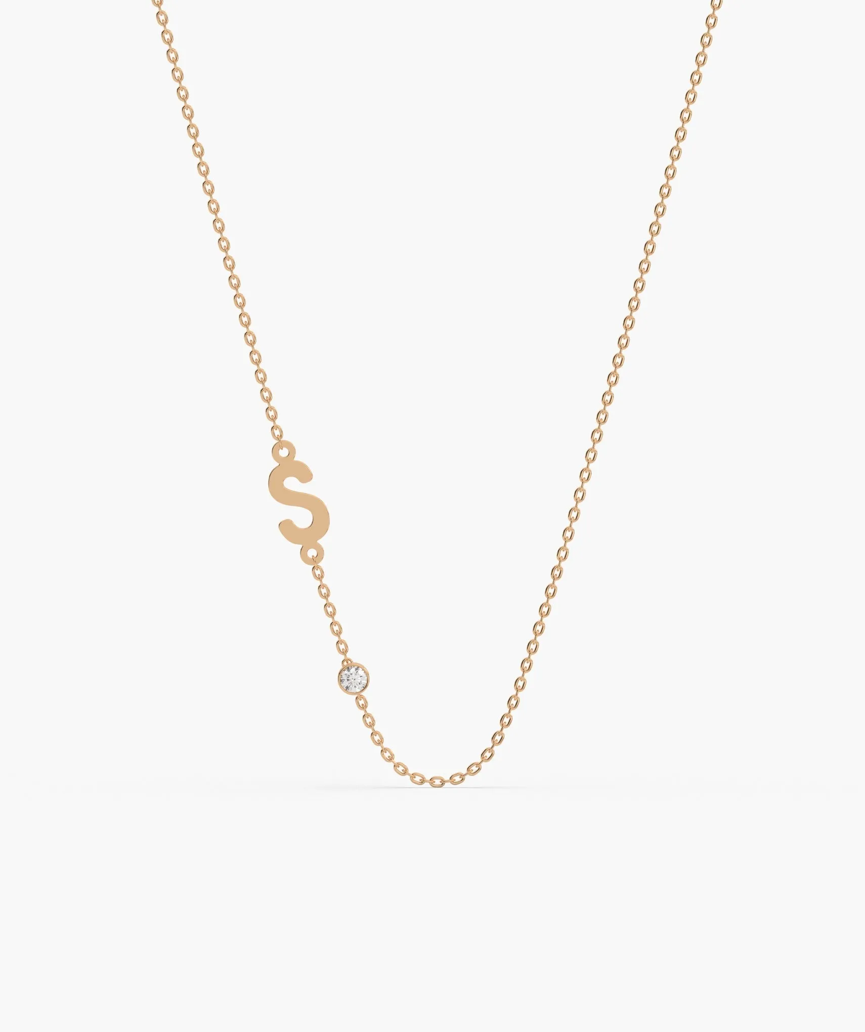 Elegant Signature 'S' Gold Necklace
