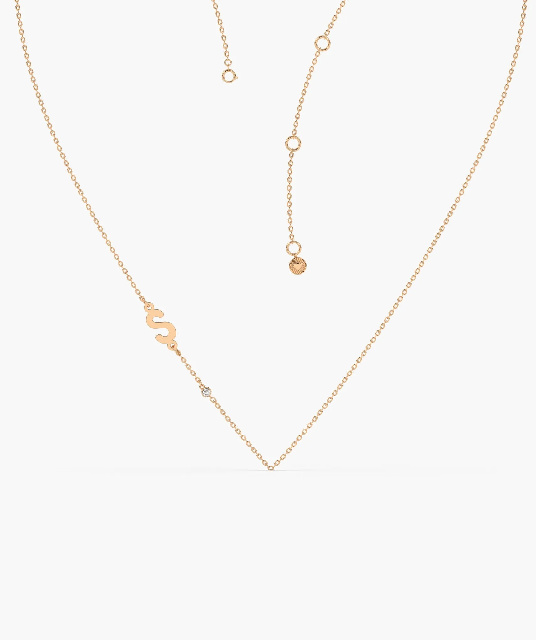 Elegant Signature 'S' Gold Necklace