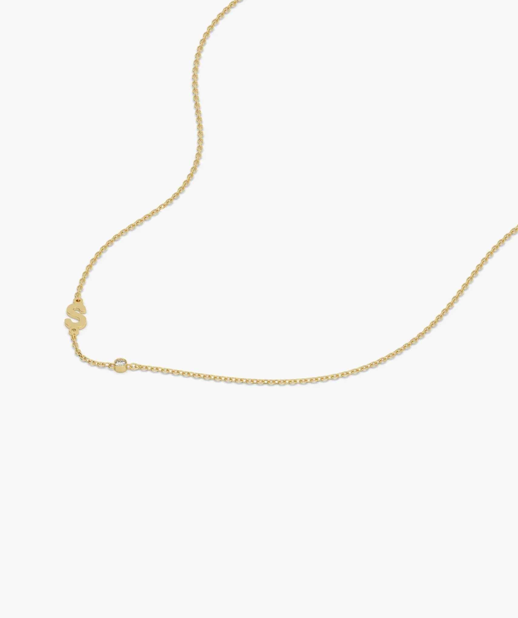 Elegant Signature 'S' Gold Necklace