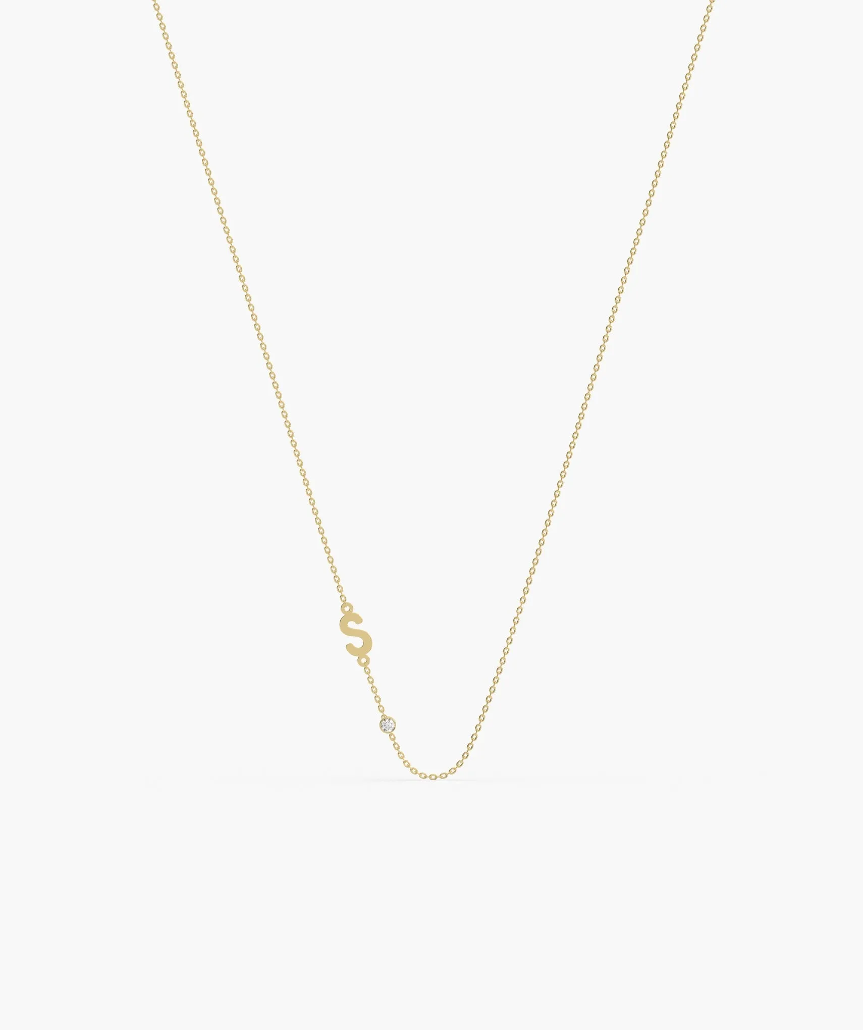 Elegant Signature 'S' Gold Necklace