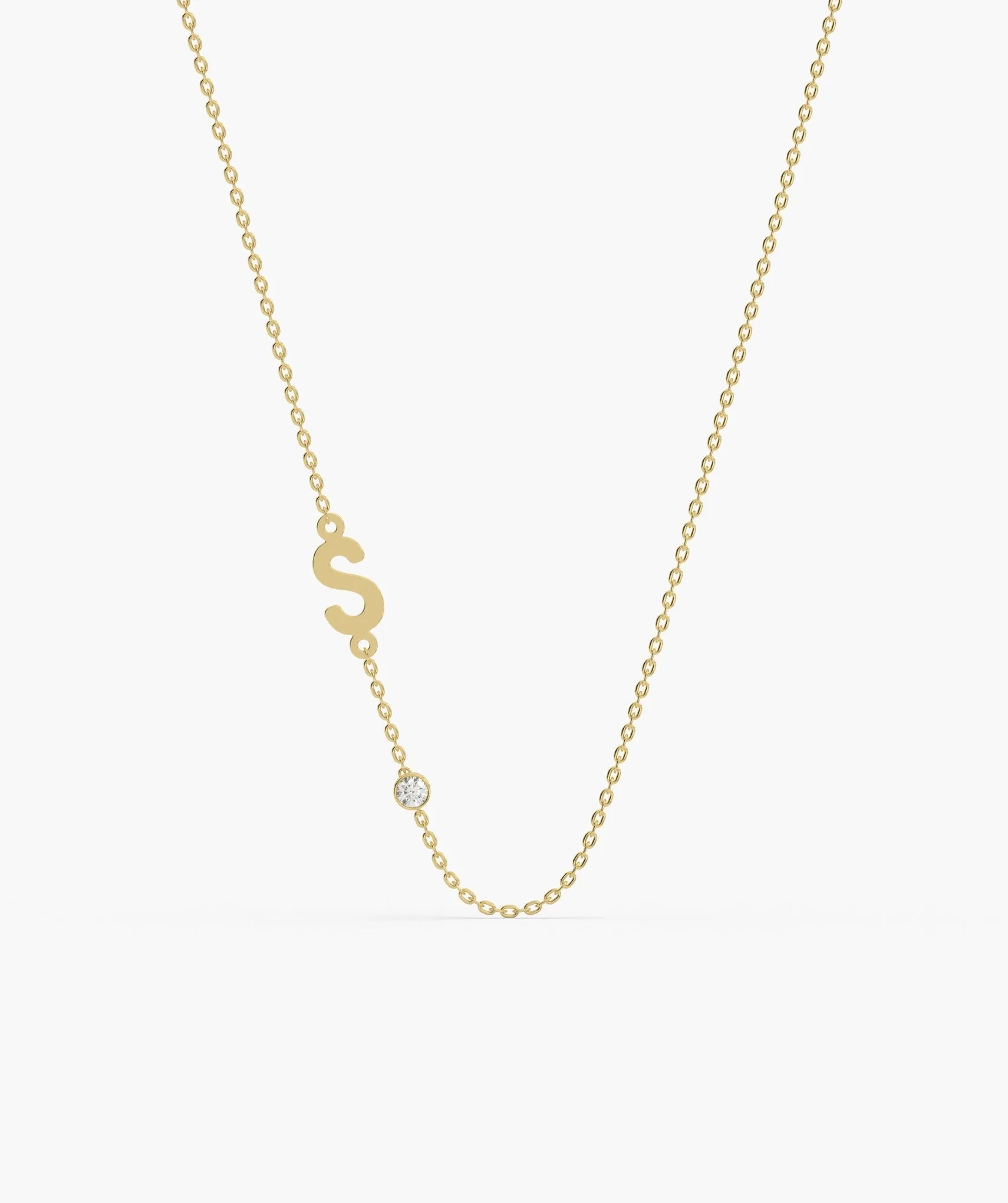 Elegant Signature 'S' Gold Necklace